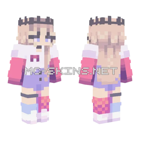 Queen of Birbs Minecraft skin, front and back
