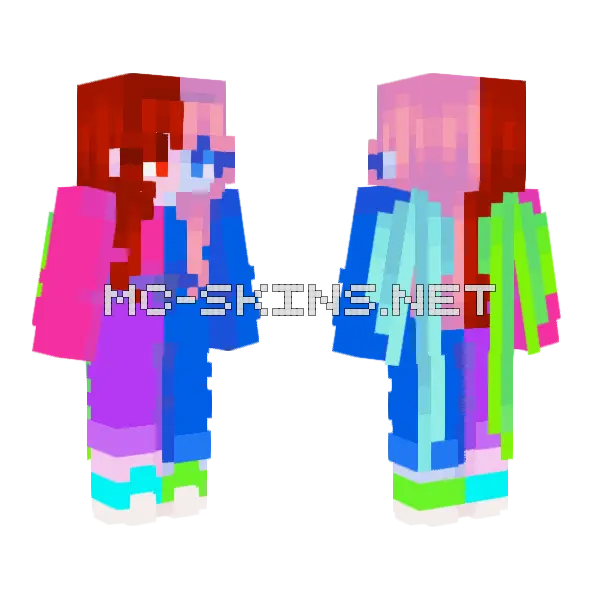 Queen Of Birbs Rce Minecraft skin, front and back