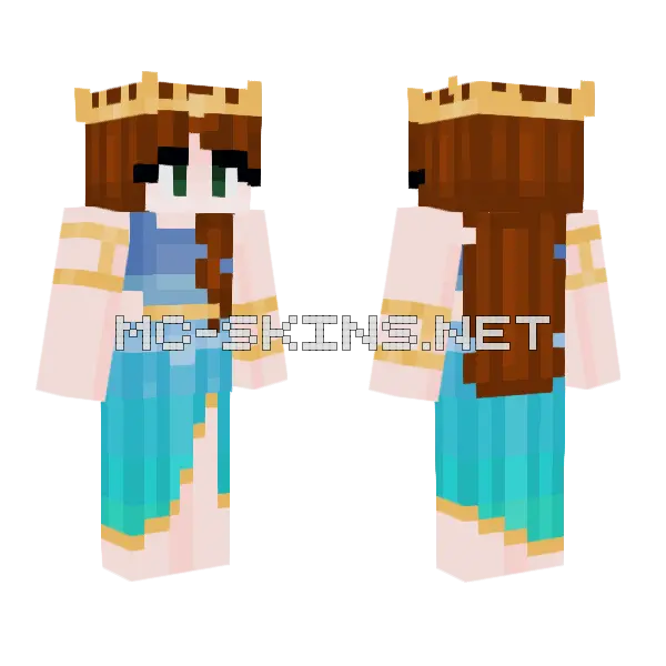 Queen Of The Ocean Minecraft skin, front and back