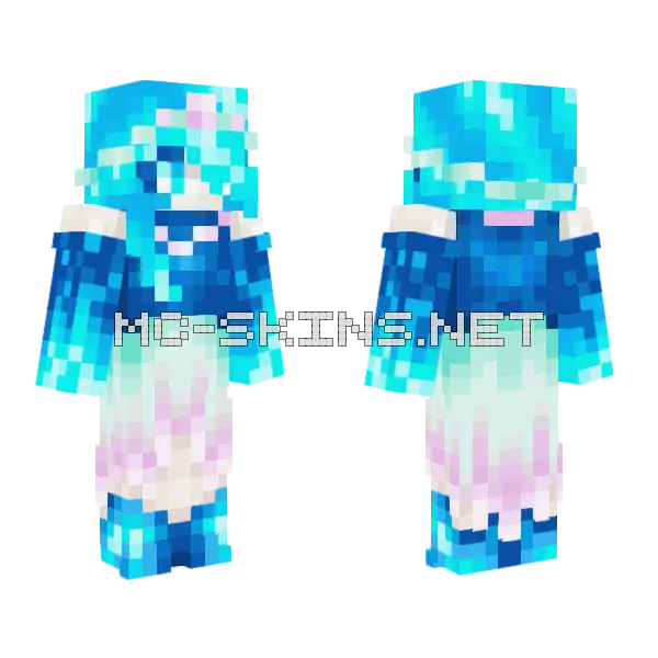 Queen Of The Sea Minecraft skin, front and back