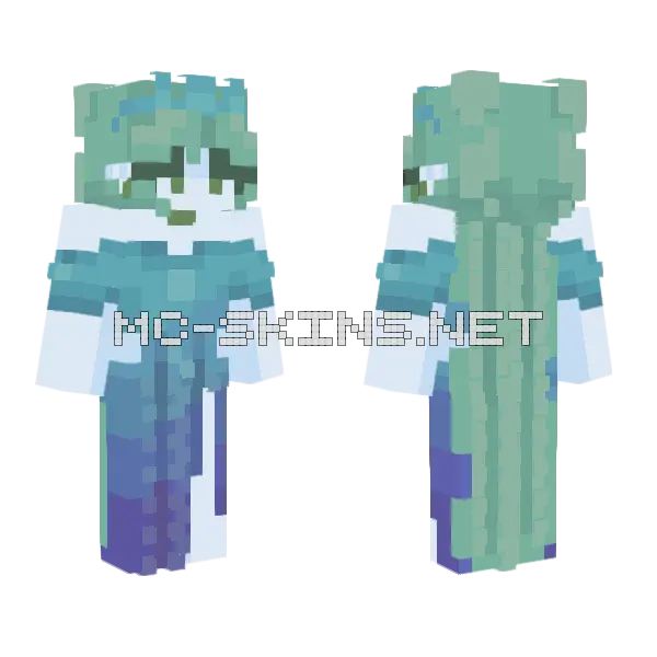 Queen Of The Sea Minecraft skin, front and back