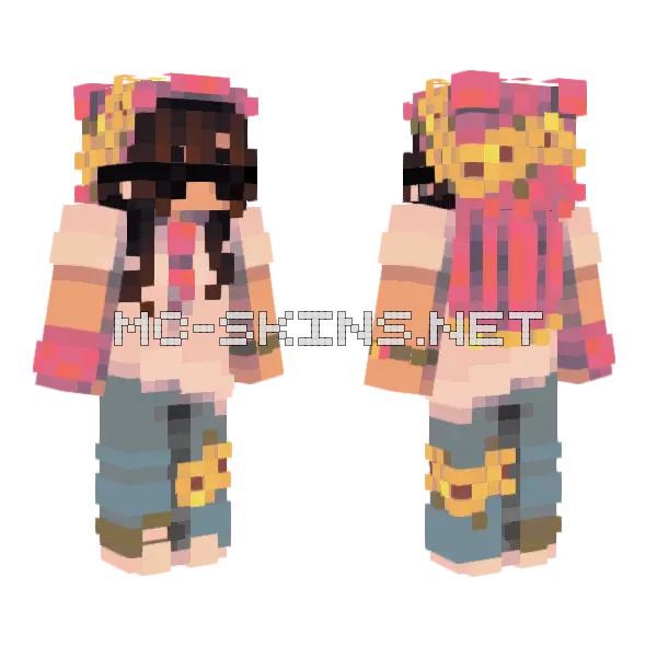 Queen Sunnieglasses Persona Minecraft skin, front and back