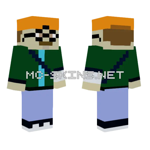 Quentin Myers The Journalist Minecraft skin, front and back