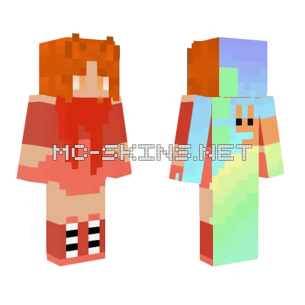 Quick Announcement Minecraft skin, front and back
