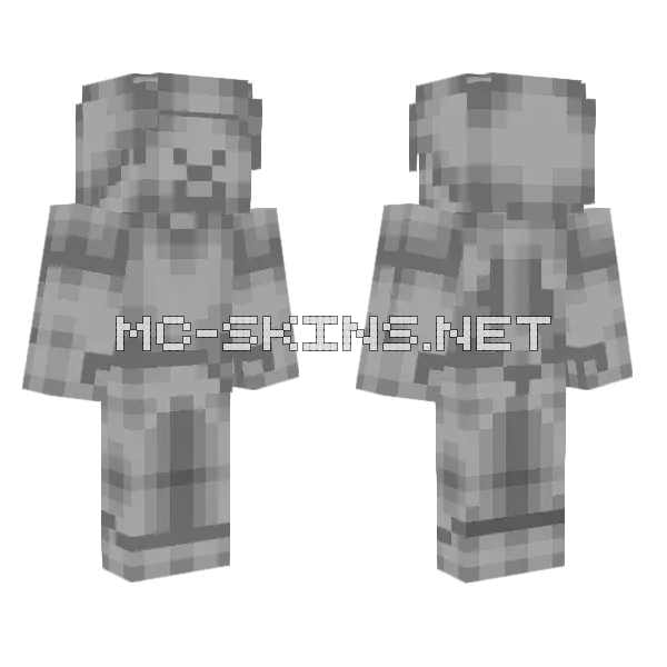 Quicksilver Steve Minecraft skin, front and back