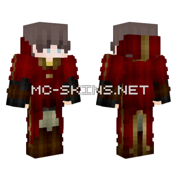 Quidditch Player Minecraft skin, front and back