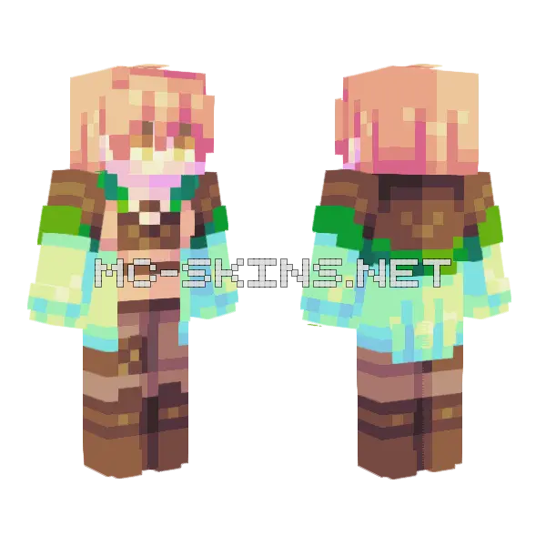 Quincy Nucarnival 3px Arms Minecraft skin, front and back