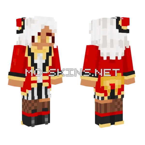 Raah Red Jacket Minecraft skin, front and back