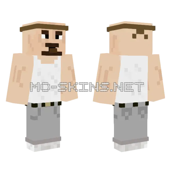 Rabbit Man Minecraft skin, front and back