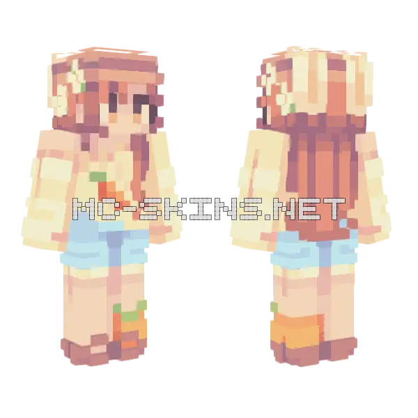 Rabbit Race Minecraft skin, front and back
