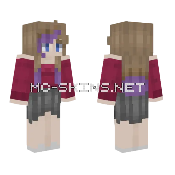 Rachelle 2 Minecraft skin, front and back