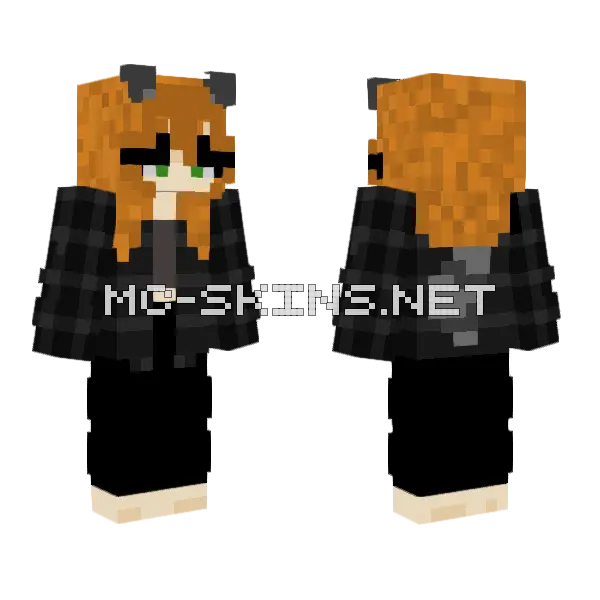 Racooon Vare Haru Matori Minecraft skin, front and back