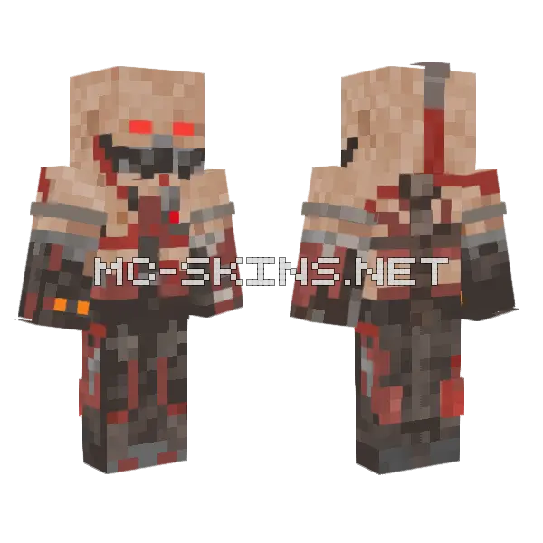Radical Cyborg Minecraft skin, front and back