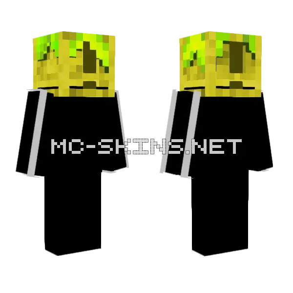 Radioactive Cylinder Minecraft skin, front and back