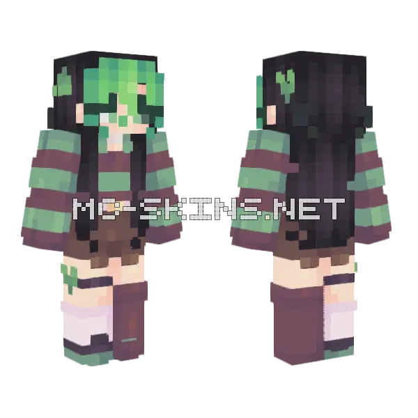 Radioactive Hearts Minecraft skin, front and back