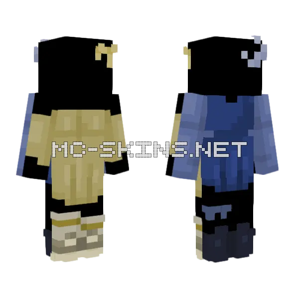 Raffle Blue Suit Minecraft skin, front and back
