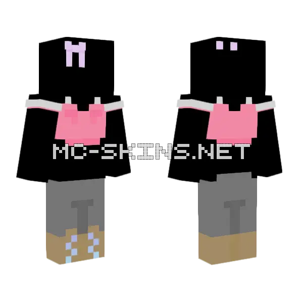 Raffle Results 2 Minecraft skin, front and back