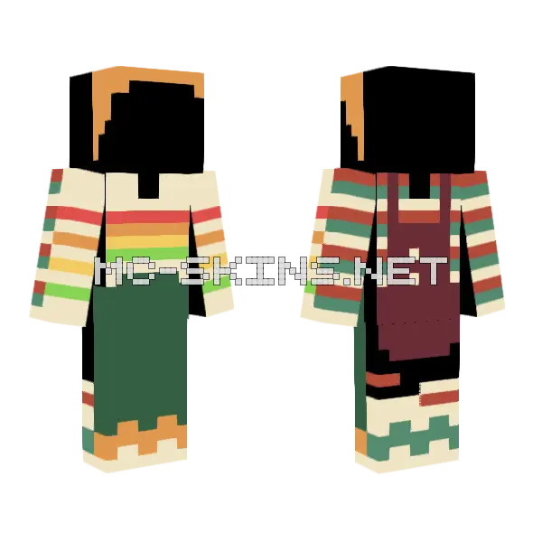 Raffle Winners Minecraft skin, front and back
