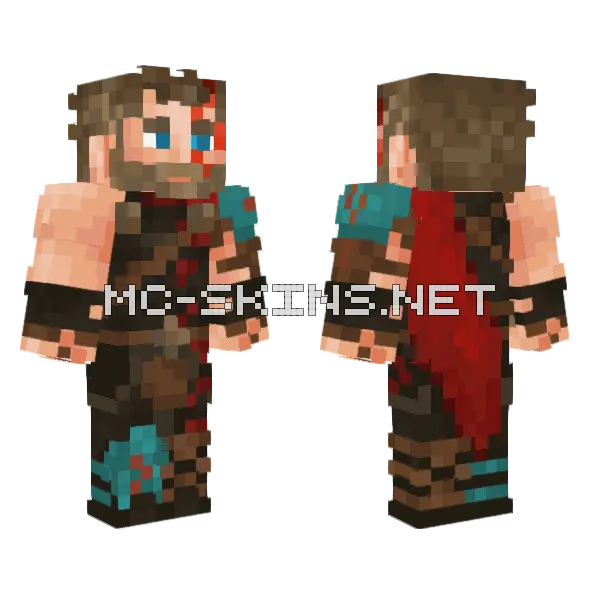 Ragnark Thor Minecraft skin, front and back