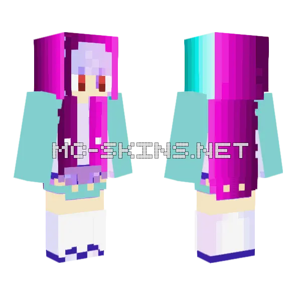 Rahzel20 Anime Girl Minecraft skin, front and back