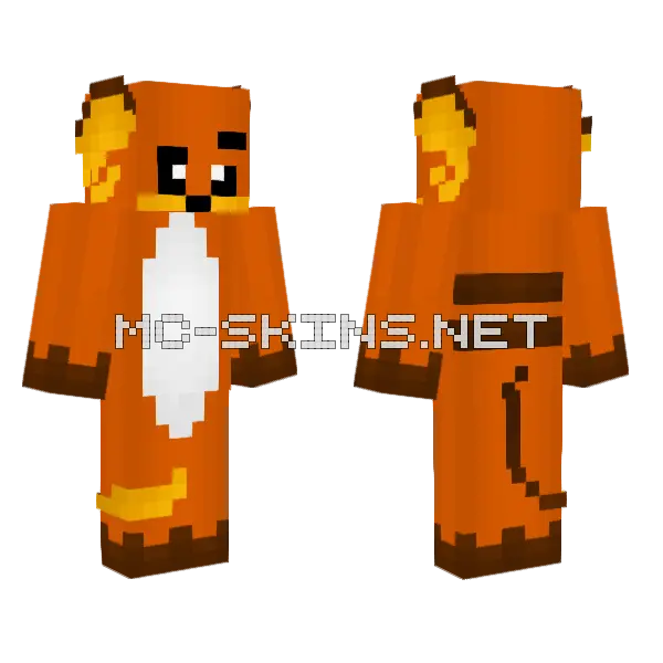 Raichu Pokemon With Eyebrows Minecraft skin, front and back