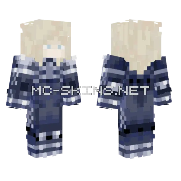Raiden Edit Minecraft skin, front and back