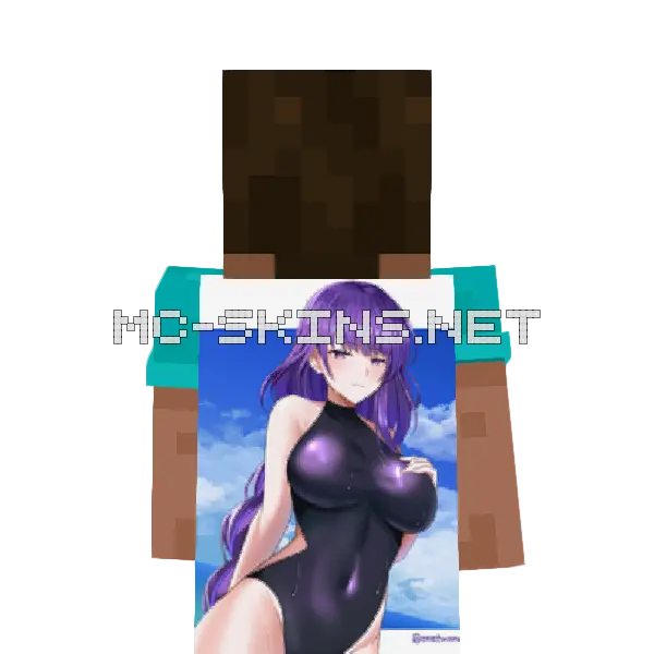 Raiden Shogun Swimsuit cape, outside and lining