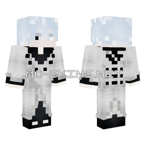 Raikhan Otsutsuki Minecraft skin, front and back