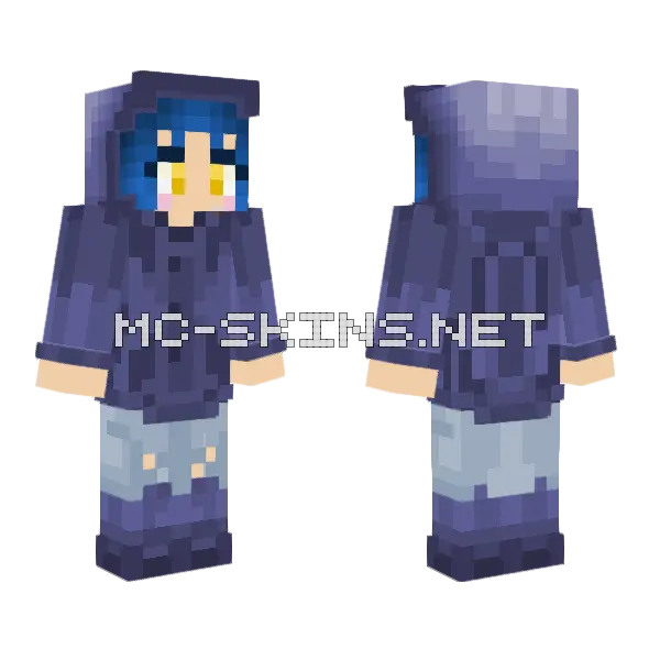 Rain Coat Minecraft skin, front and back