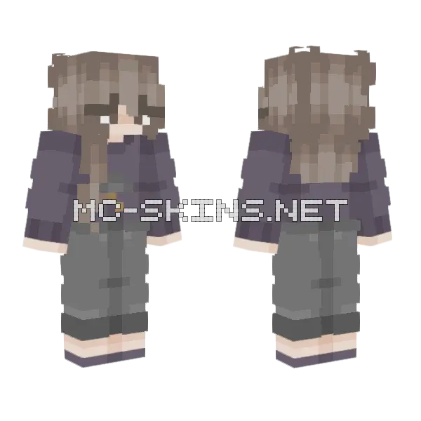 Rain Girl Minecraft skin, front and back