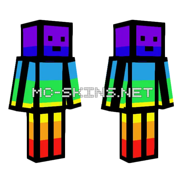 Rainbow Block Creature, front and back