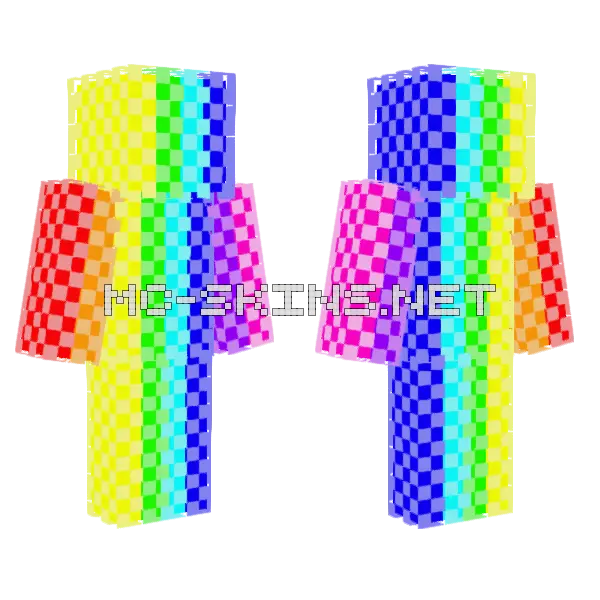 Rainbow Block Outfit, front and back
