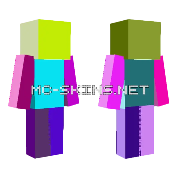 Rainbow Block Suit, front and back