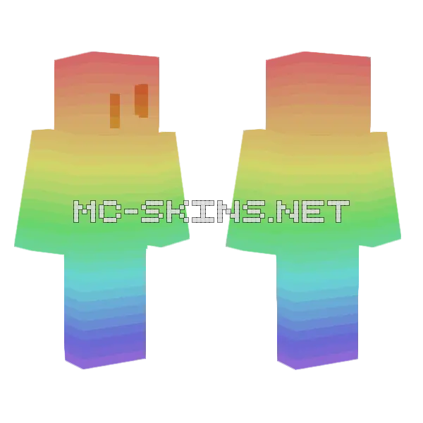 Rainbow Boi Minecraft skin, front and back