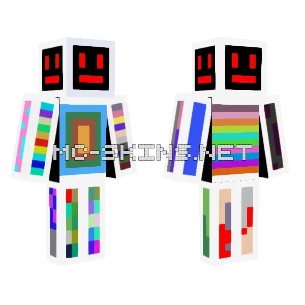 Stylish Blocky Figure, front and back