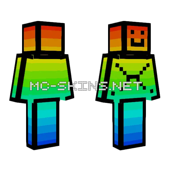 Rainbow Jelly Meme Minecraft skin, front and back