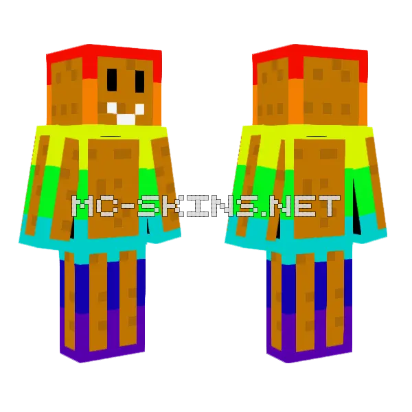 Gingerbread Rainbow Guy, front and back