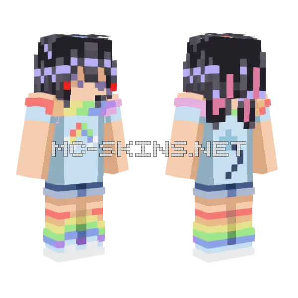 Rainbow Pride Outfit, front and back