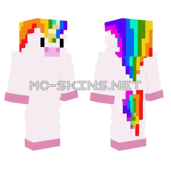 Rainbow Unicorn, front and back