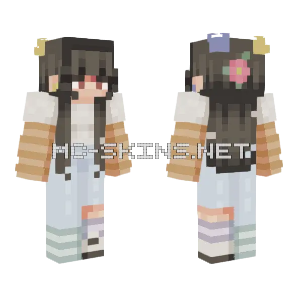 Raining Petals Rce Minecraft skin, front and back