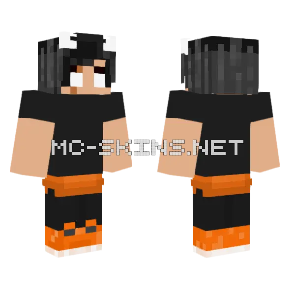 Raivapura Naruto Minecraft skin, front and back