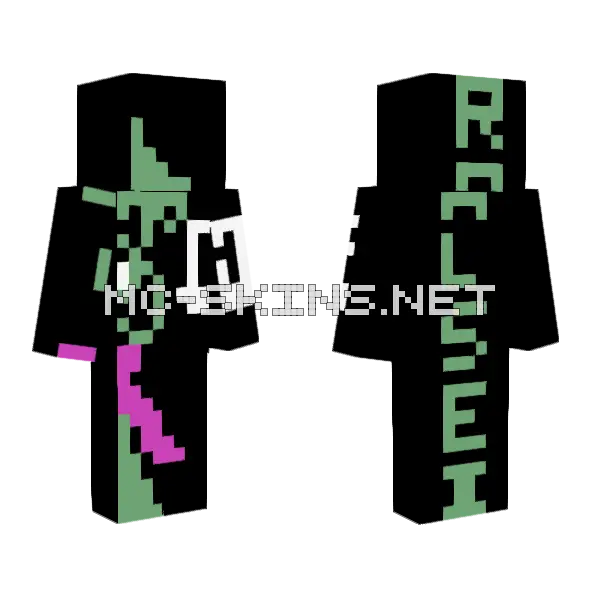 Ralsei Minecraft skin, front and back