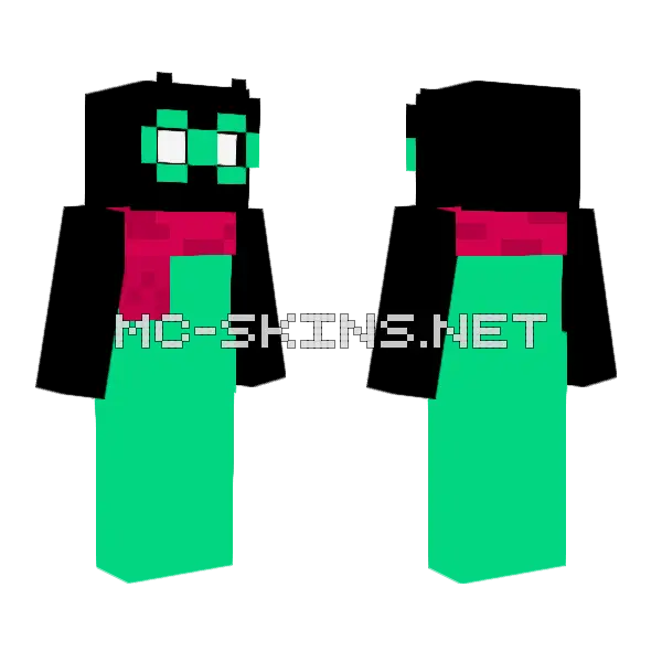 Ralsei Minecraft skin, front and back