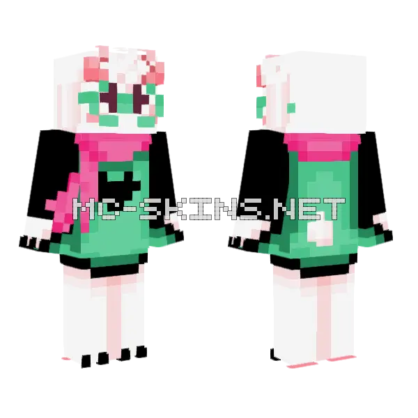 Ralsei Bailiebugbug Reskin Minecraft skin, front and back