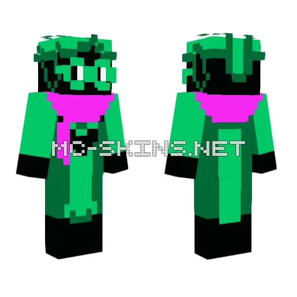 Ralsei Deltarune Minecraft skin, front and back
