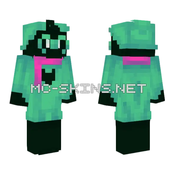 Ralsei With Hat Minecraft skin, front and back
