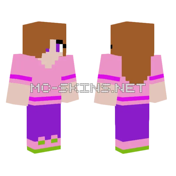 RamiDZ Girl Minecraft skin, front and back