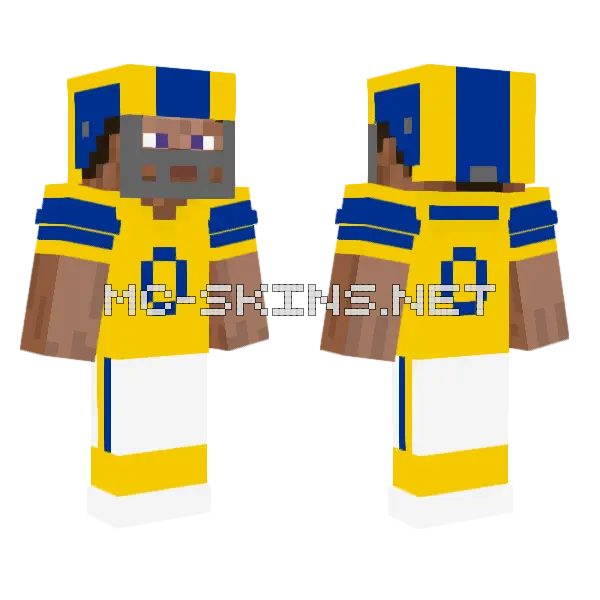 Rams Throwback 26 Minecraft skin, front and back