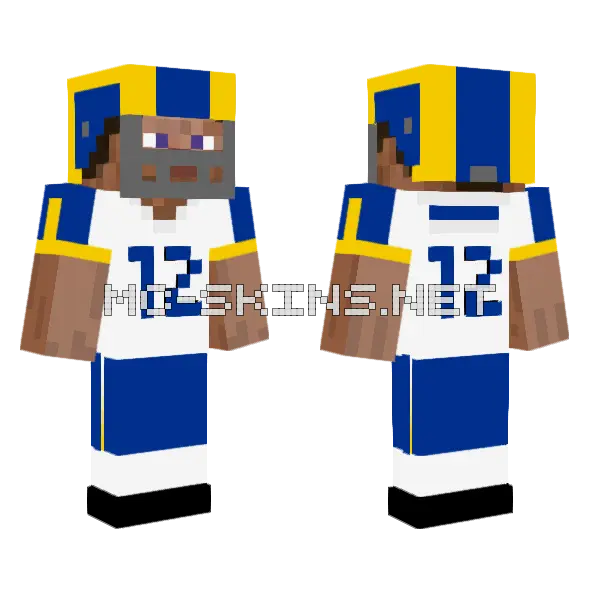 Rams White 25 Minecraft skin, front and back