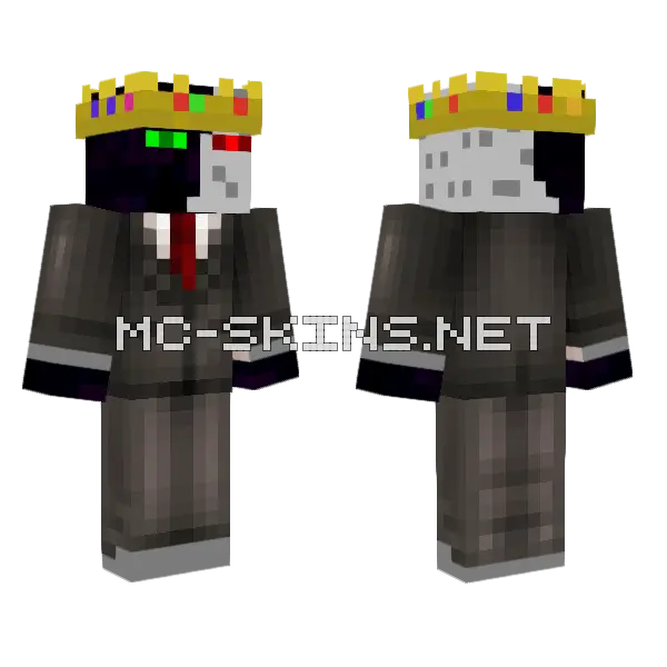 Ranboo Minecraft skin, front and back